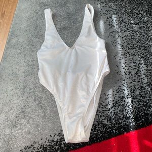 White one piece swim suit never worn